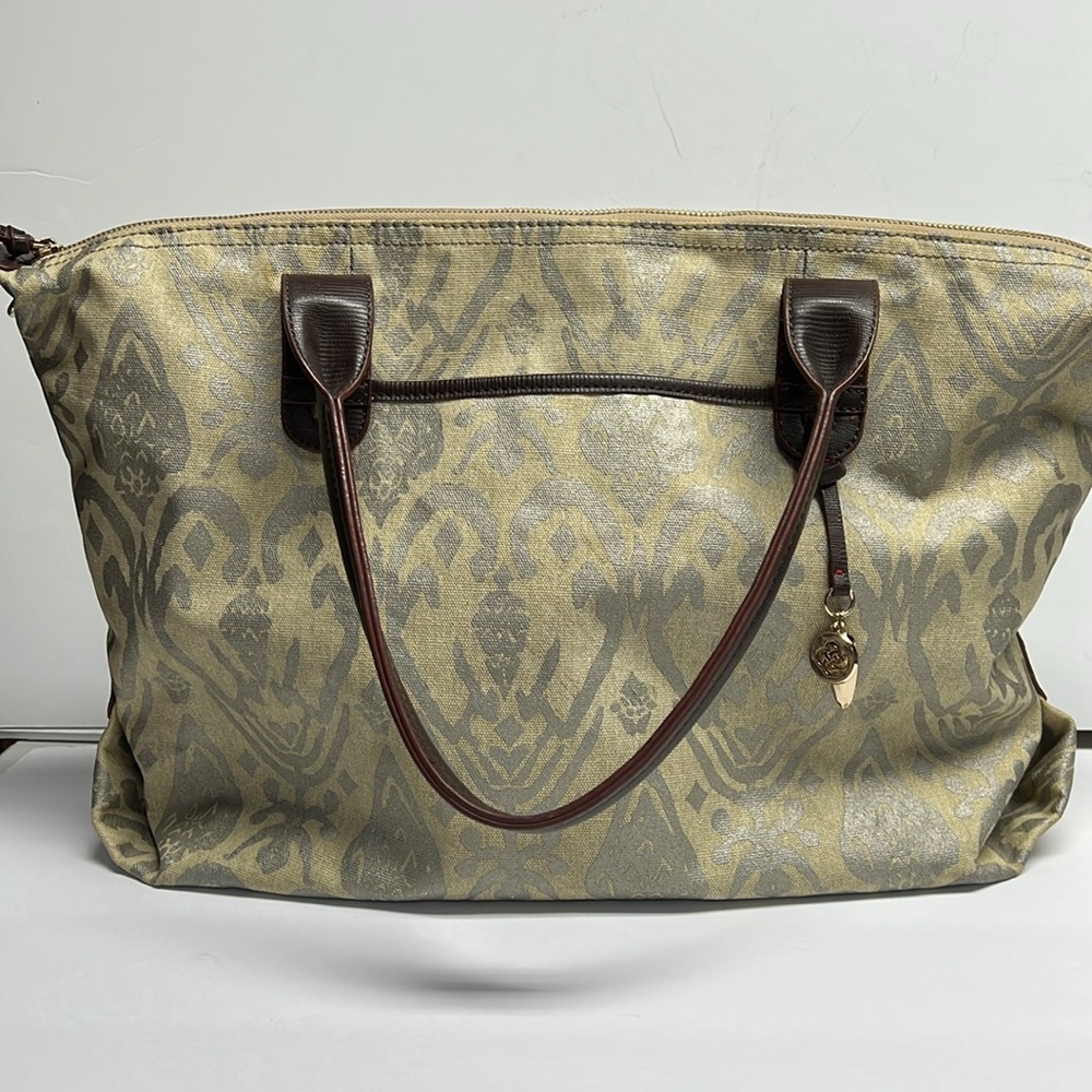 Stylish silver and Tan Stella and Dot Women's Bag